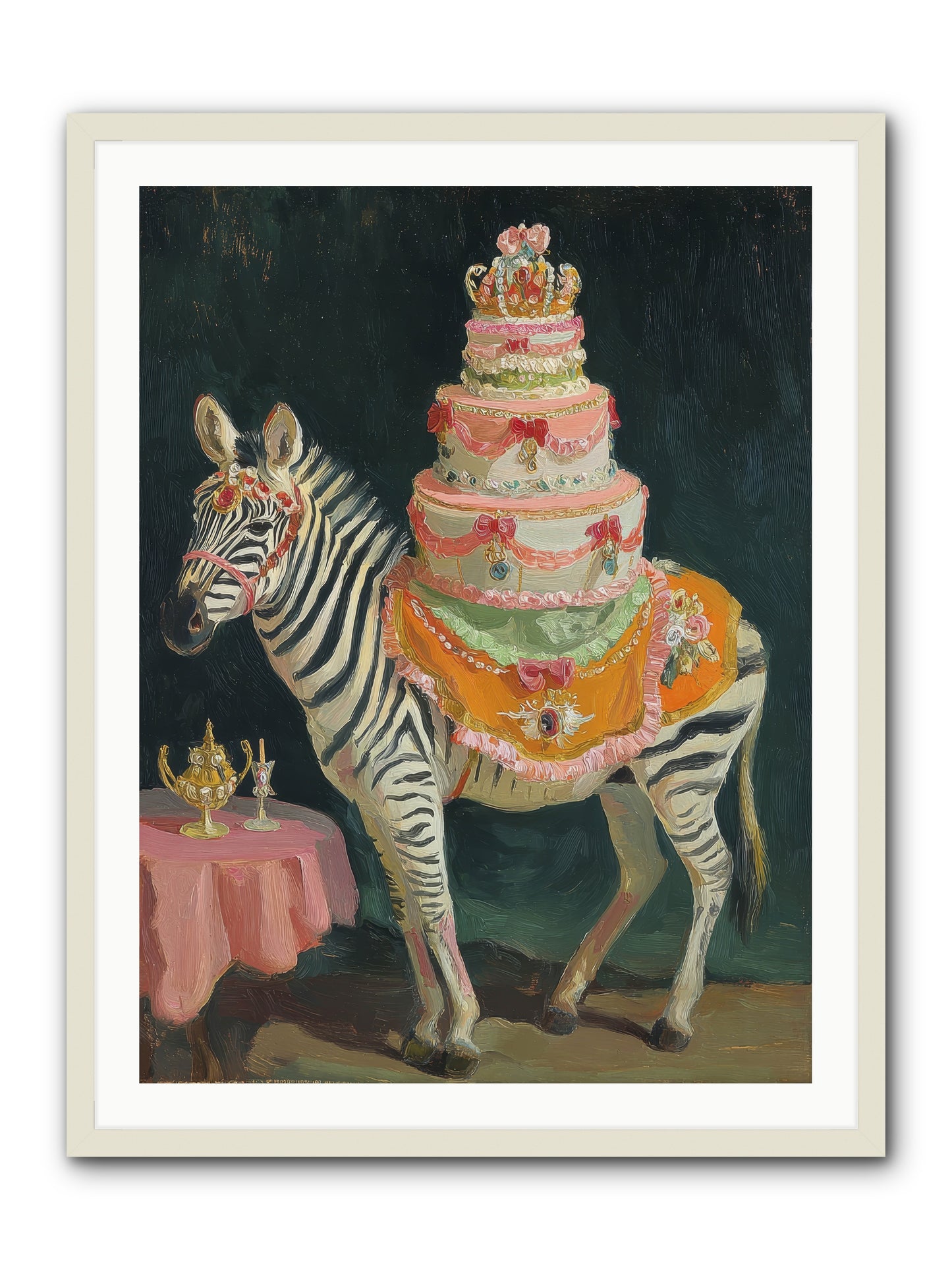 The Decadent Interlude -- Framed Print - White 30x40