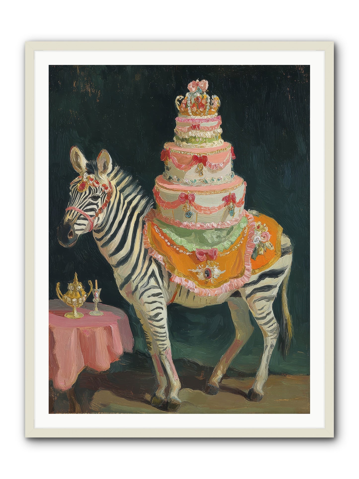 The Decadent Interlude -- Framed Print - White 36x48