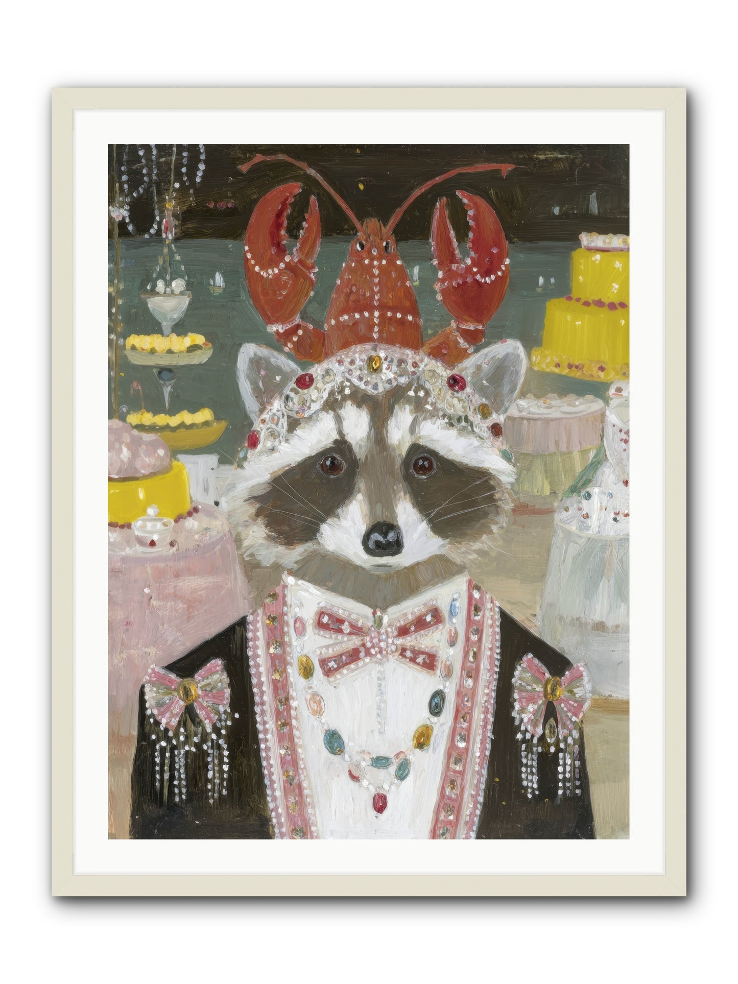 The Delicious Hour -- Framed Print - White 30x40