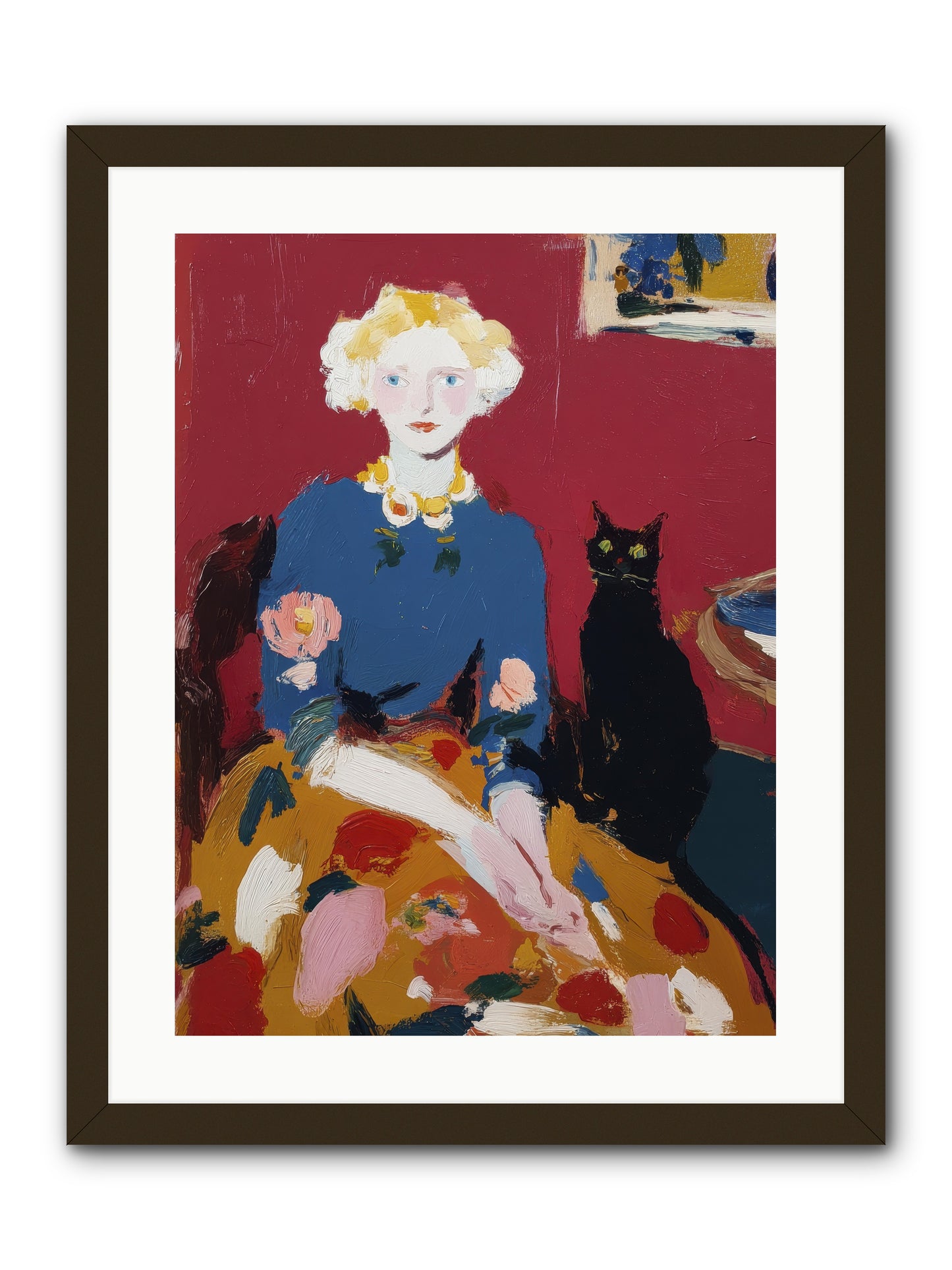 The Devoted Pair -- Framed Print - Black 18x24