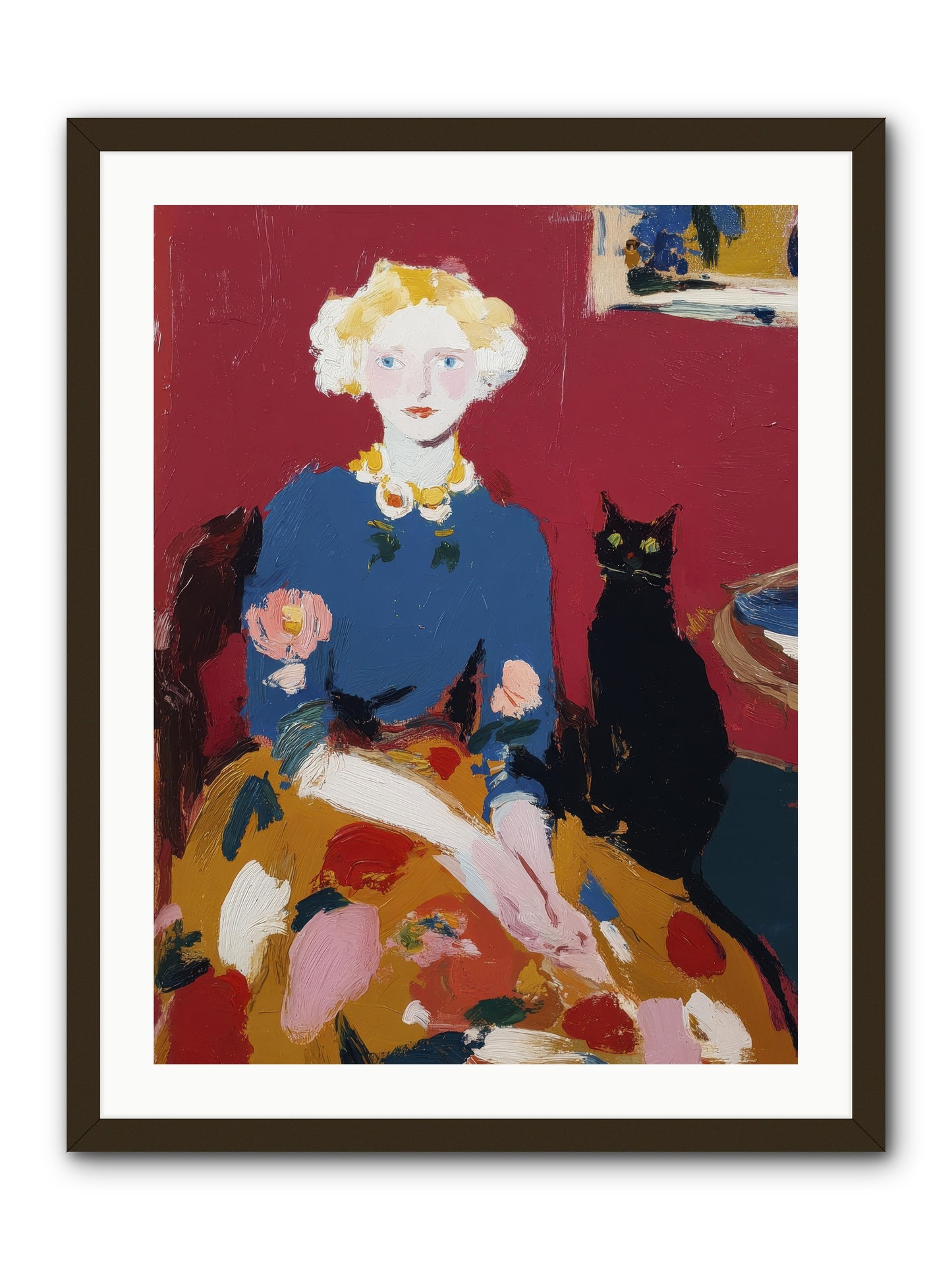 The Devoted Pair -- Framed Print - Black 24x32