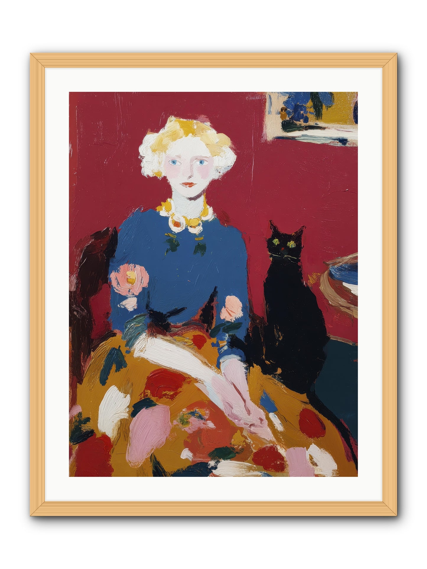 The Devoted Pair -- Framed Print - Natural 24x32