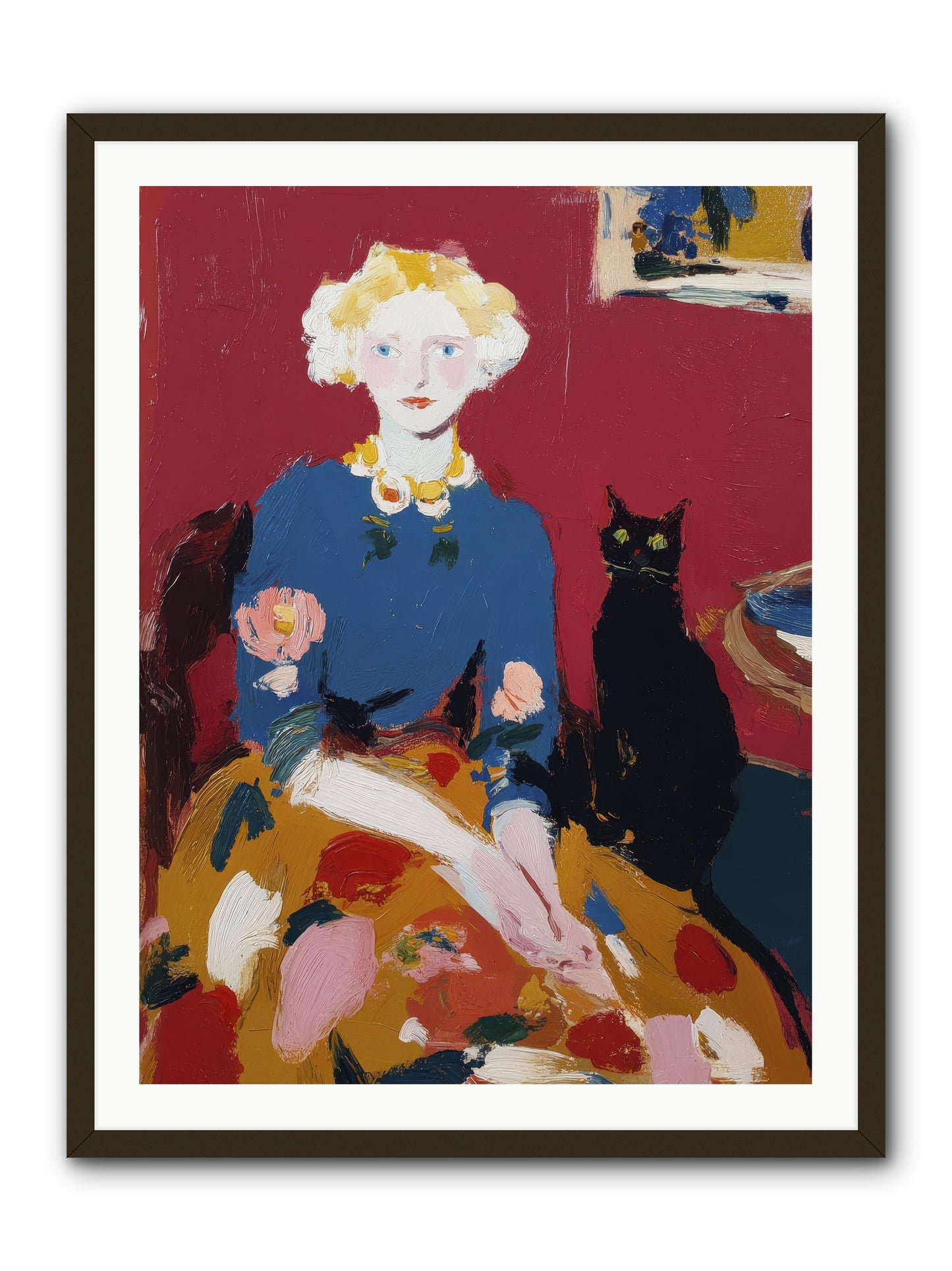 The Devoted Pair -- Framed Print - Black 30x40