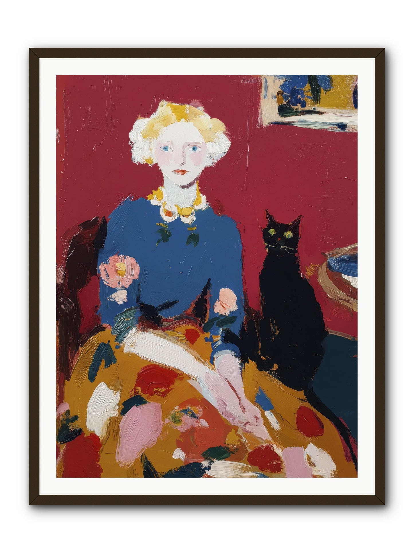 The Devoted Pair -- Framed Print - Black 36x48