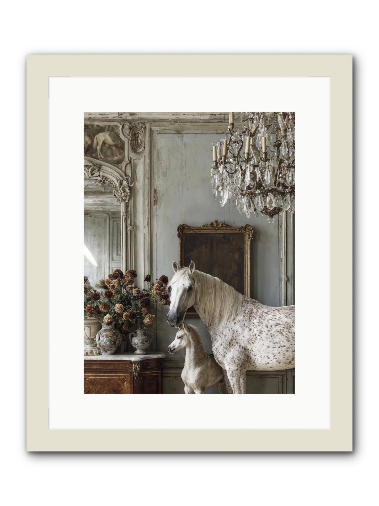 The Diminutive Duchess -- Framed Print - White 12x16