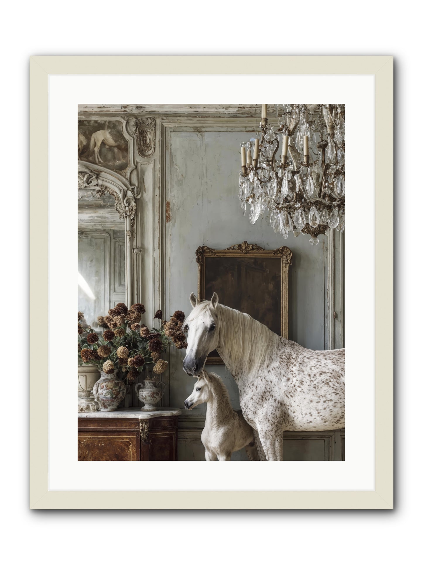 The Diminutive Duchess -- Framed Print - White 18x24
