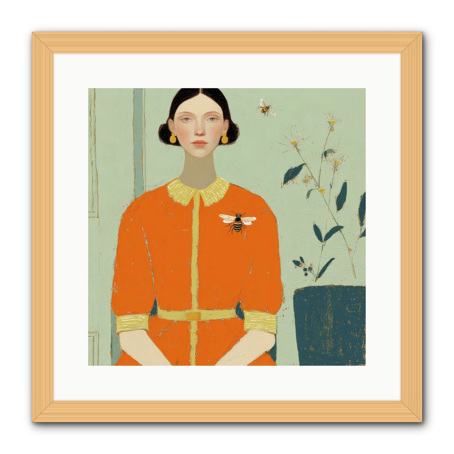 The Doe Delivered Letters -- Framed Print - Natural 16x16