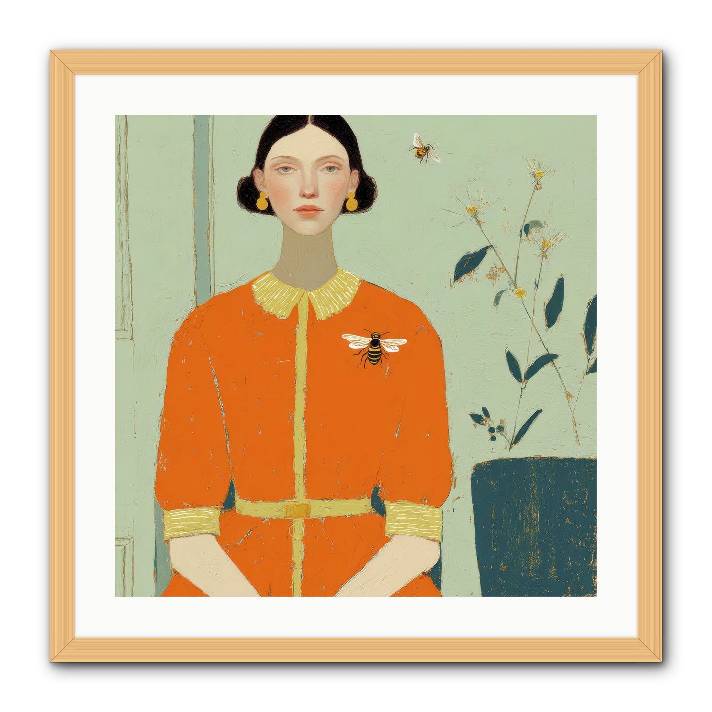 The Doe Delivered Letters -- Framed Print - Natural 24x24