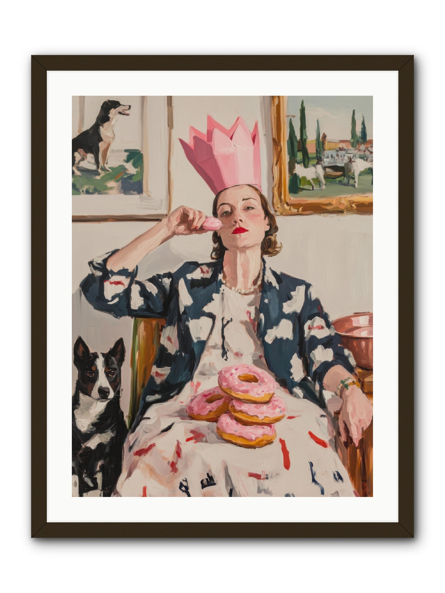 The Donut Diarist -- Framed Print - Black 24x32