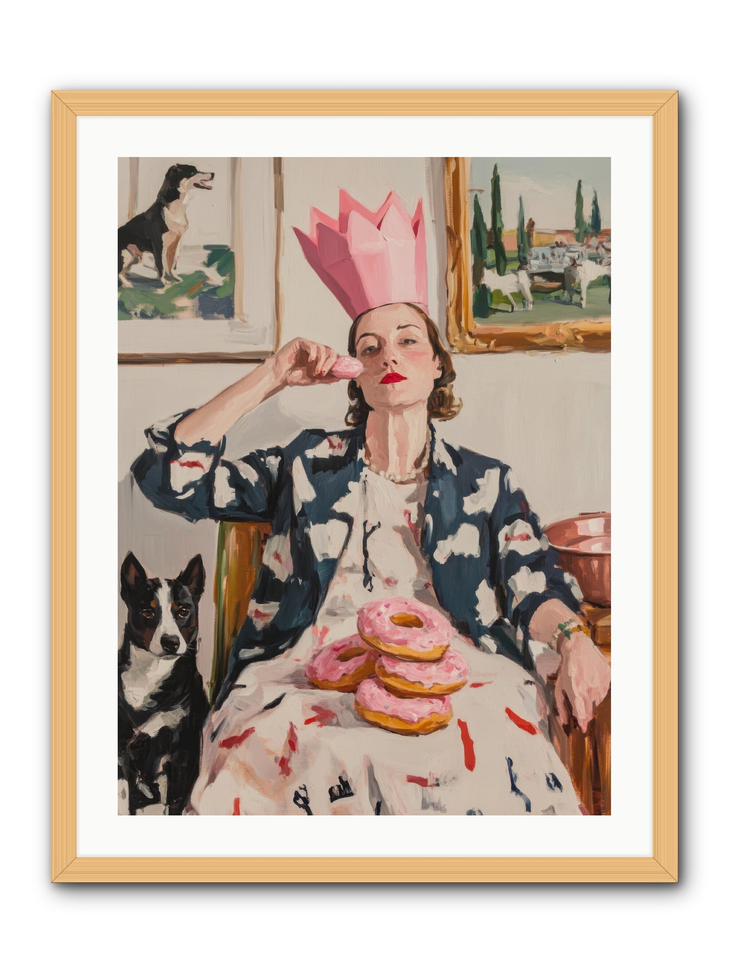 The Donut Diarist -- Framed Print - Natural 24x32
