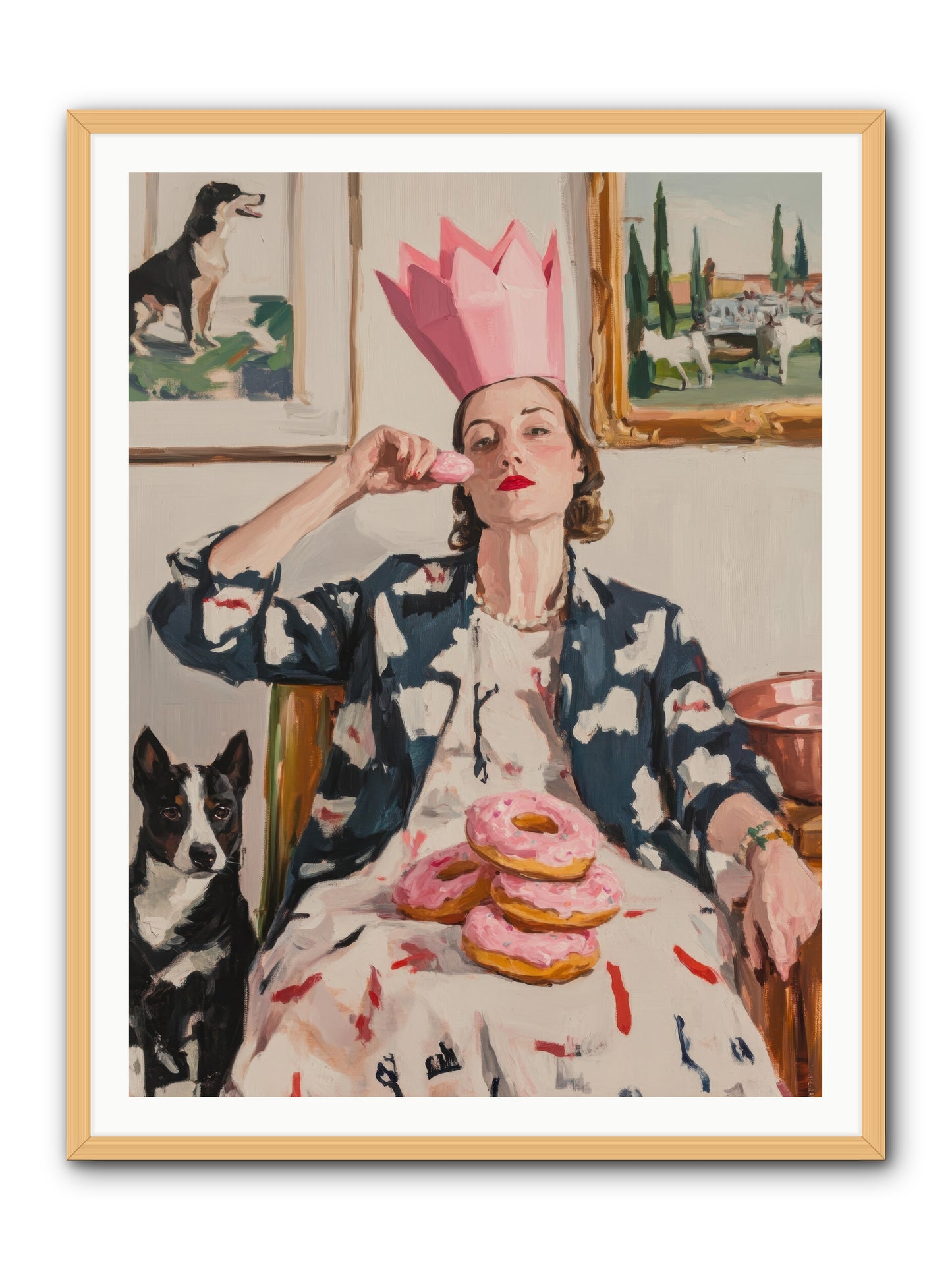 The Donut Diarist -- Framed Print - Natural 36x48