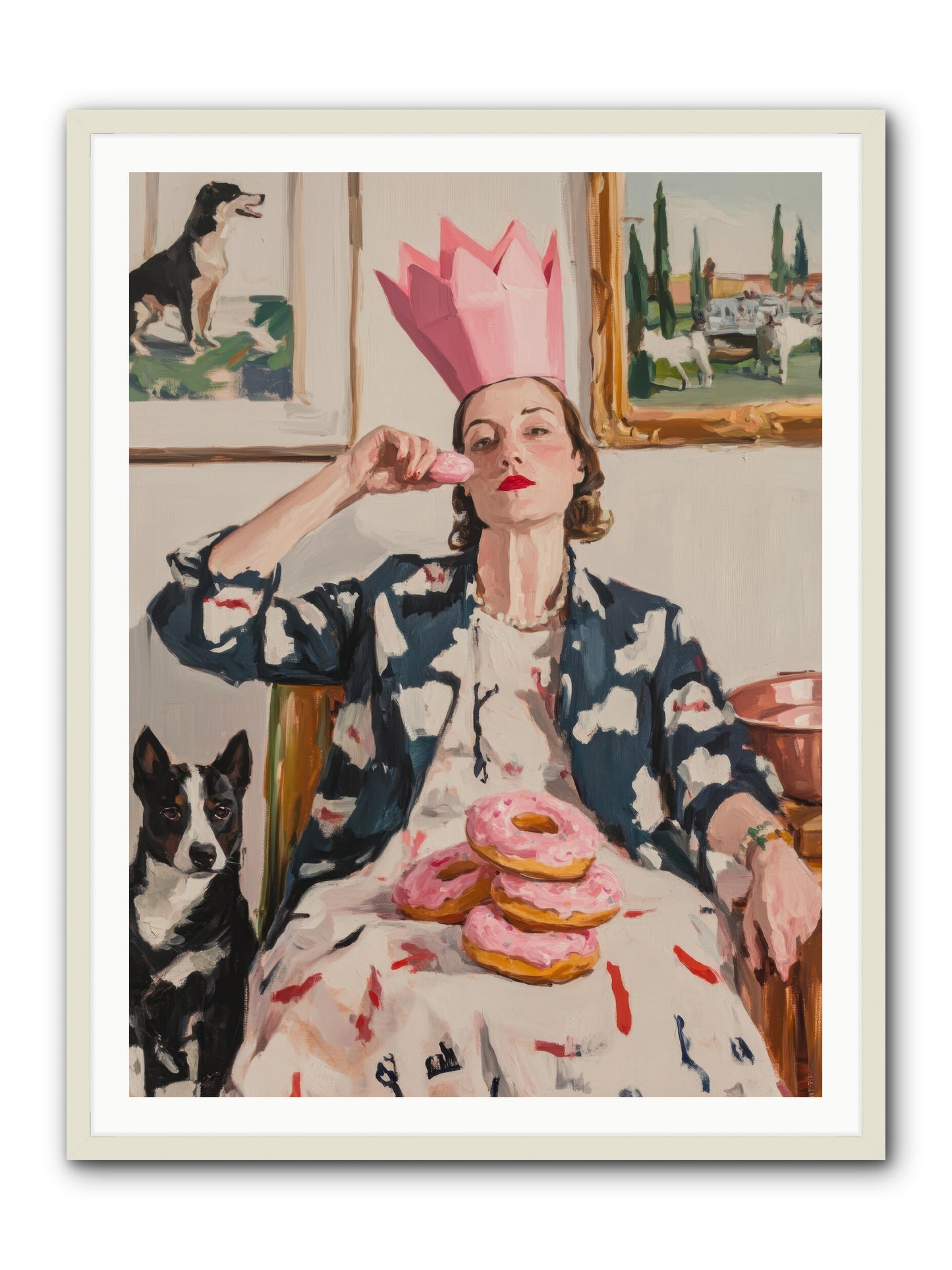The Donut Diarist -- Framed Print - White 36x48