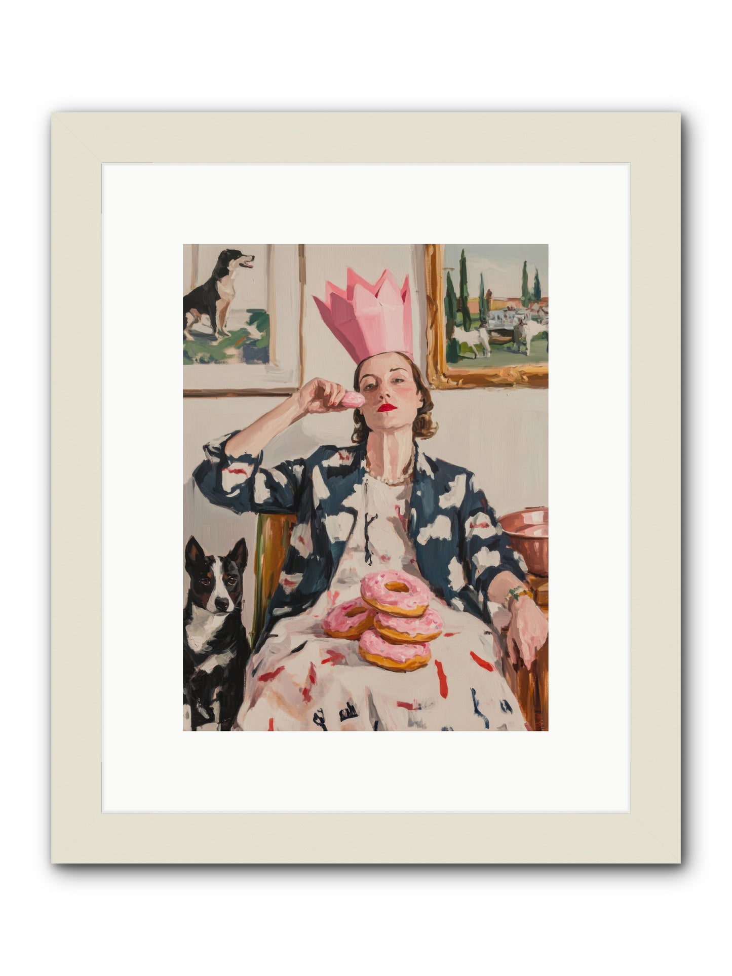 The Donut Diarist -- Framed Print - White 9x12