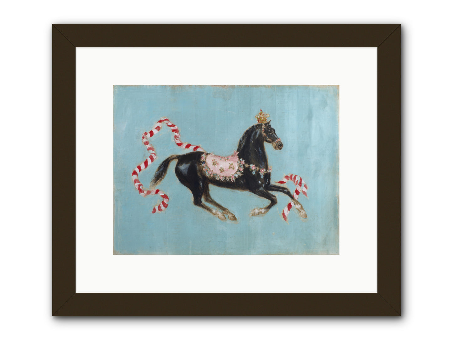 The Duchess Sleeps in Silk Paint -- Framed Print - Black 12x9