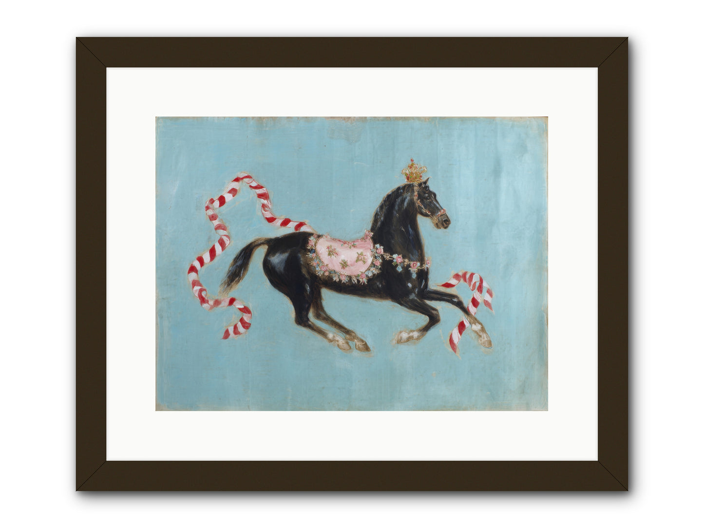The Duchess Sleeps in Silk Paint -- Framed Print - Black 16x12