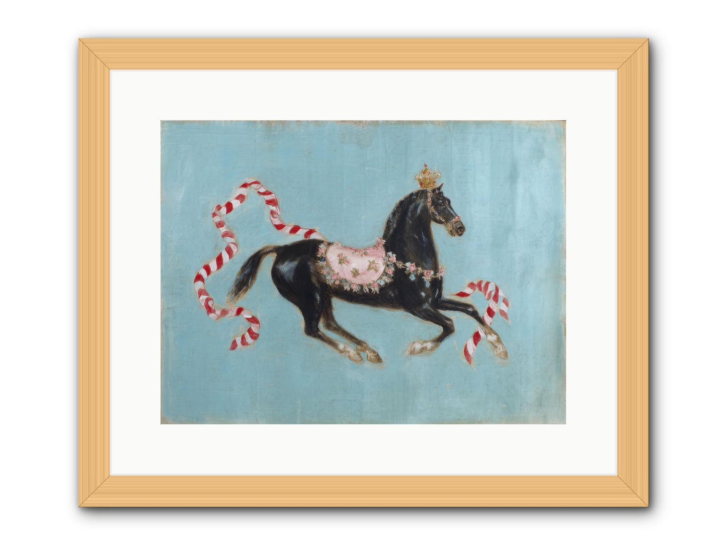 The Duchess Sleeps in Silk Paint -- Framed Print - Natural 16x12