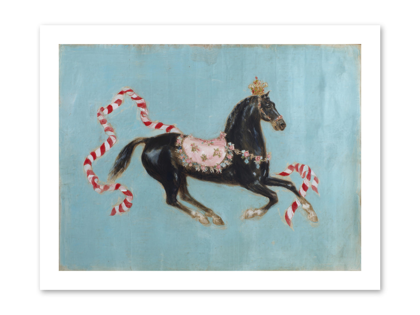The Duchess Sleeps in Silk Paint -- Loose Canvas Print 16x12