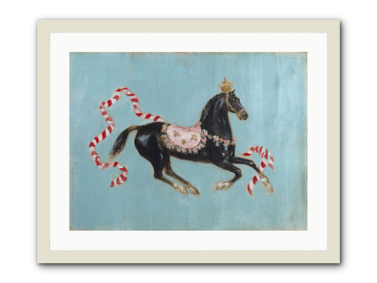 The Duchess Sleeps in Silk Paint -- Framed Print - White 24x18