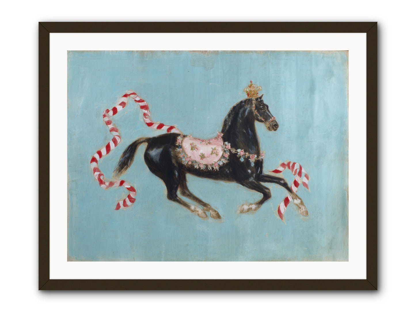 The Duchess Sleeps in Silk Paint -- Framed Print - Black 32x24