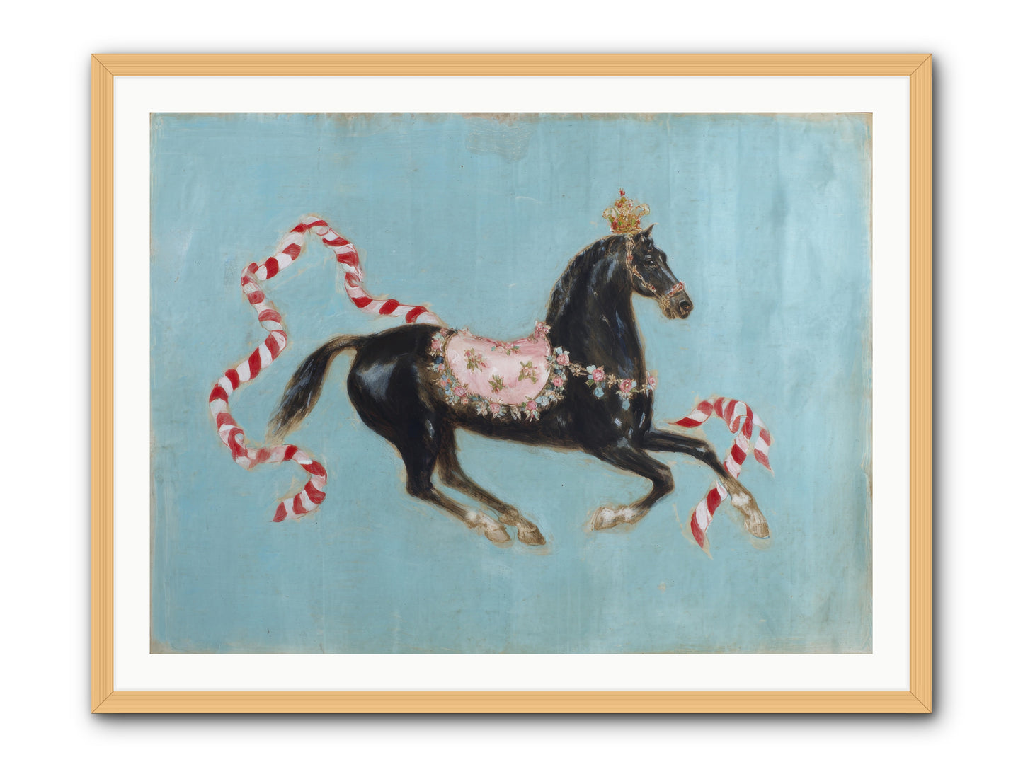 The Duchess Sleeps in Silk Paint -- Framed Print - Natural 40x30