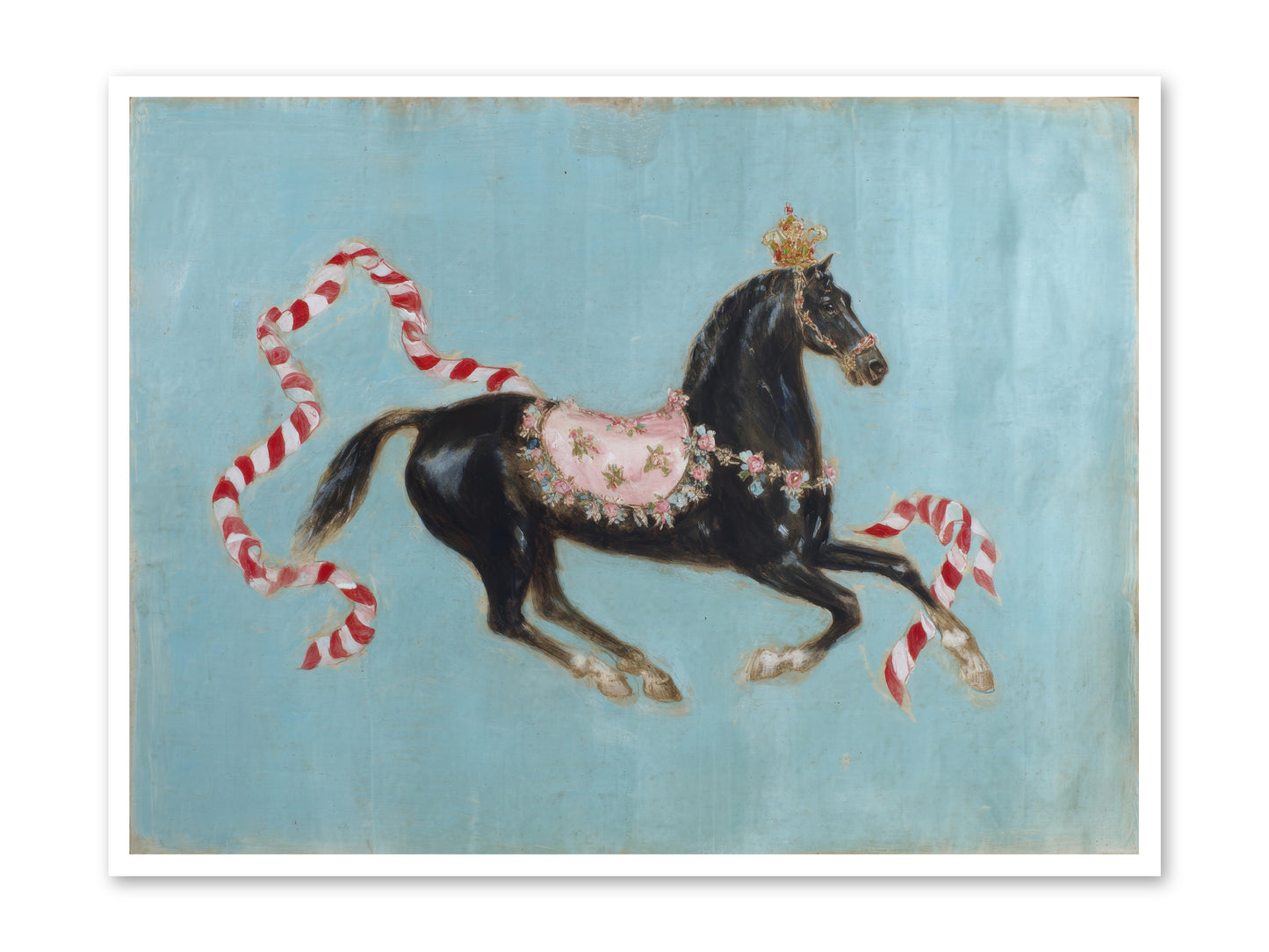The Duchess Sleeps in Silk Paint -- Loose Canvas Print 48x36