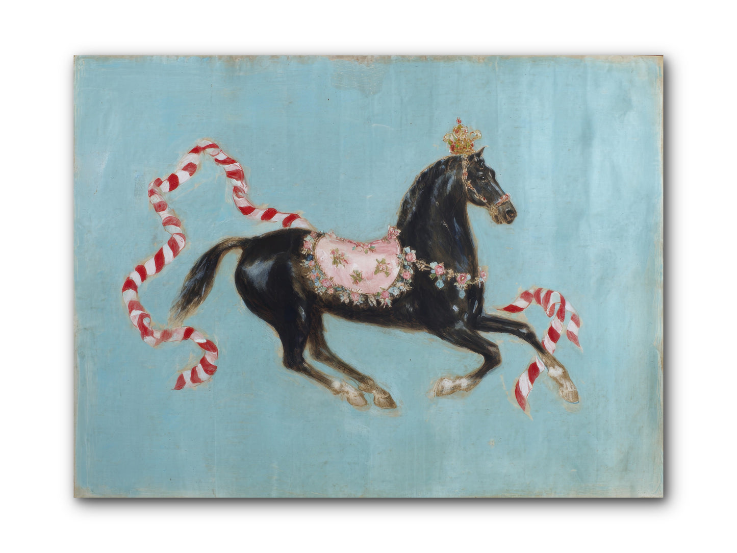 The Duchess Sleeps in Silk Paint -- Wrapped Canvas 12x9