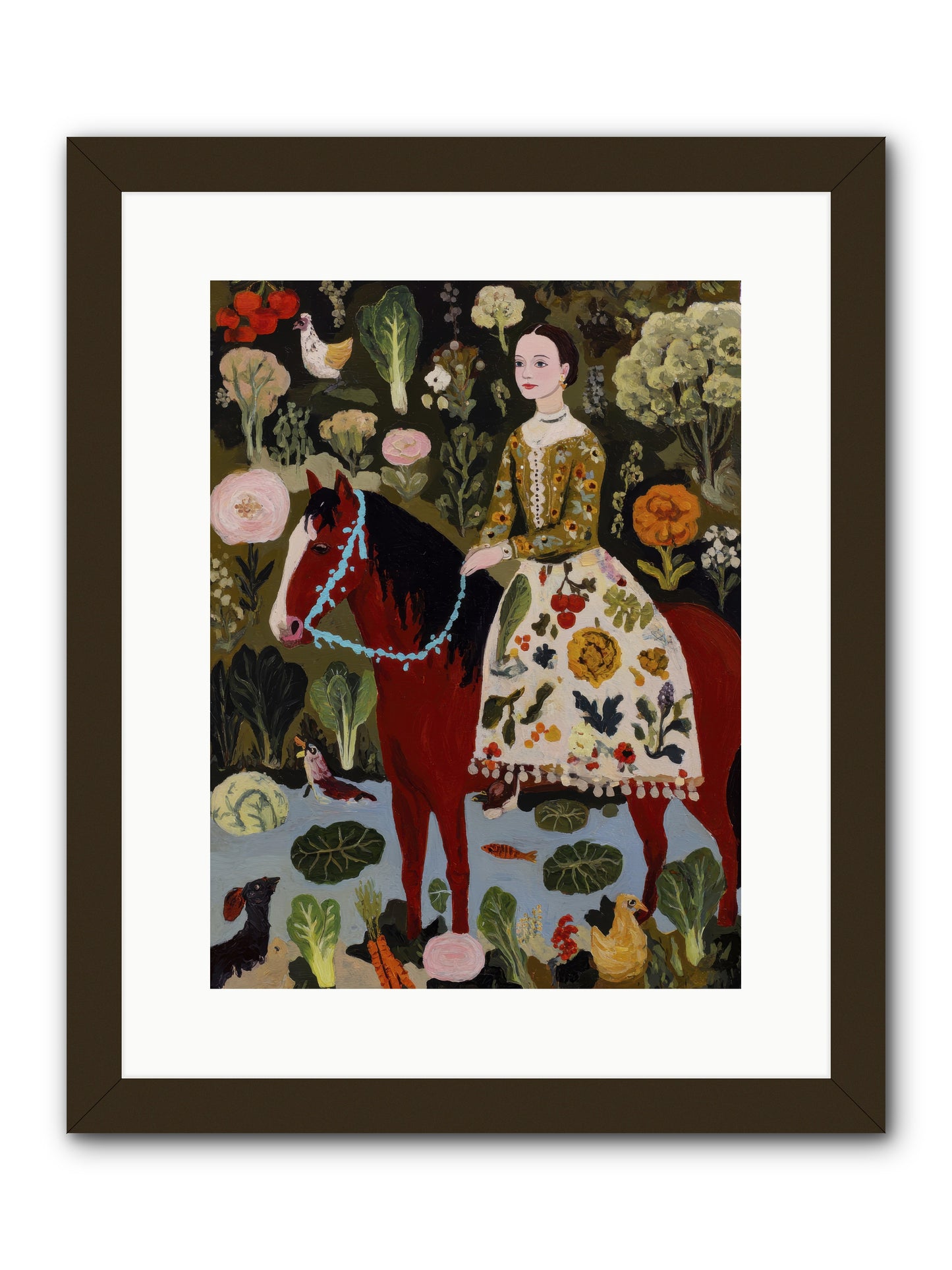 The Duchess Went Barefoot -- Framed Print - Black 12x16