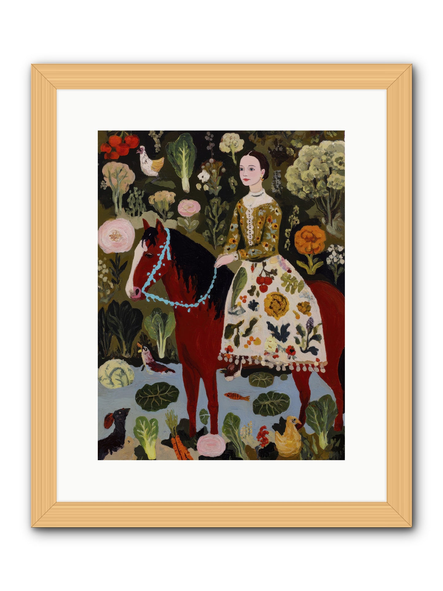 The Duchess Went Barefoot -- Framed Print - Natural 12x16