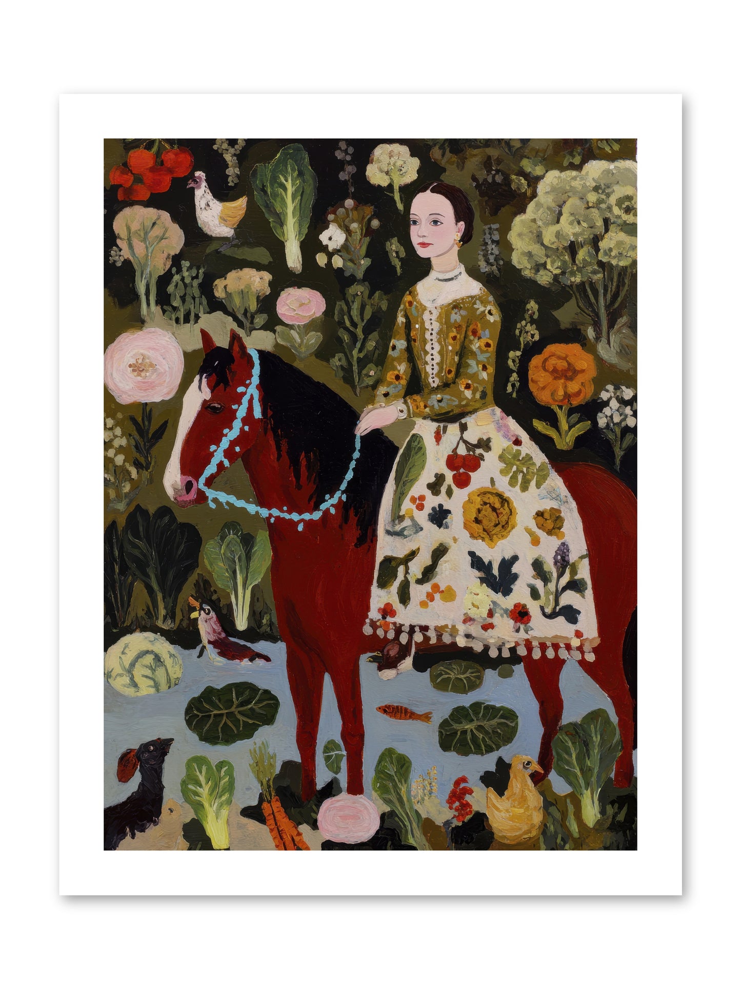 The Duchess Went Barefoot -- Paper Print 12x16