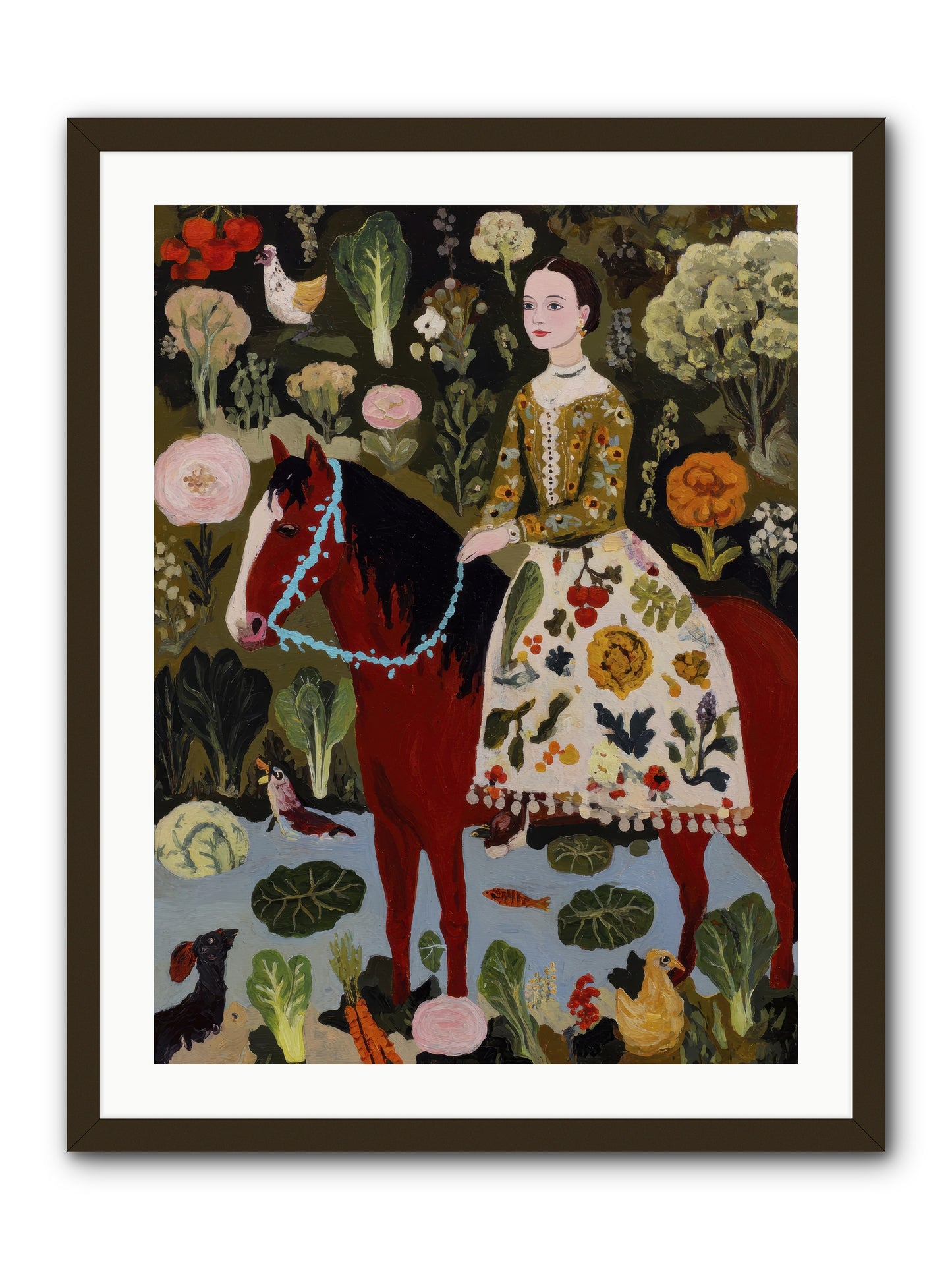 The Duchess Went Barefoot -- Framed Print - Black 24x32