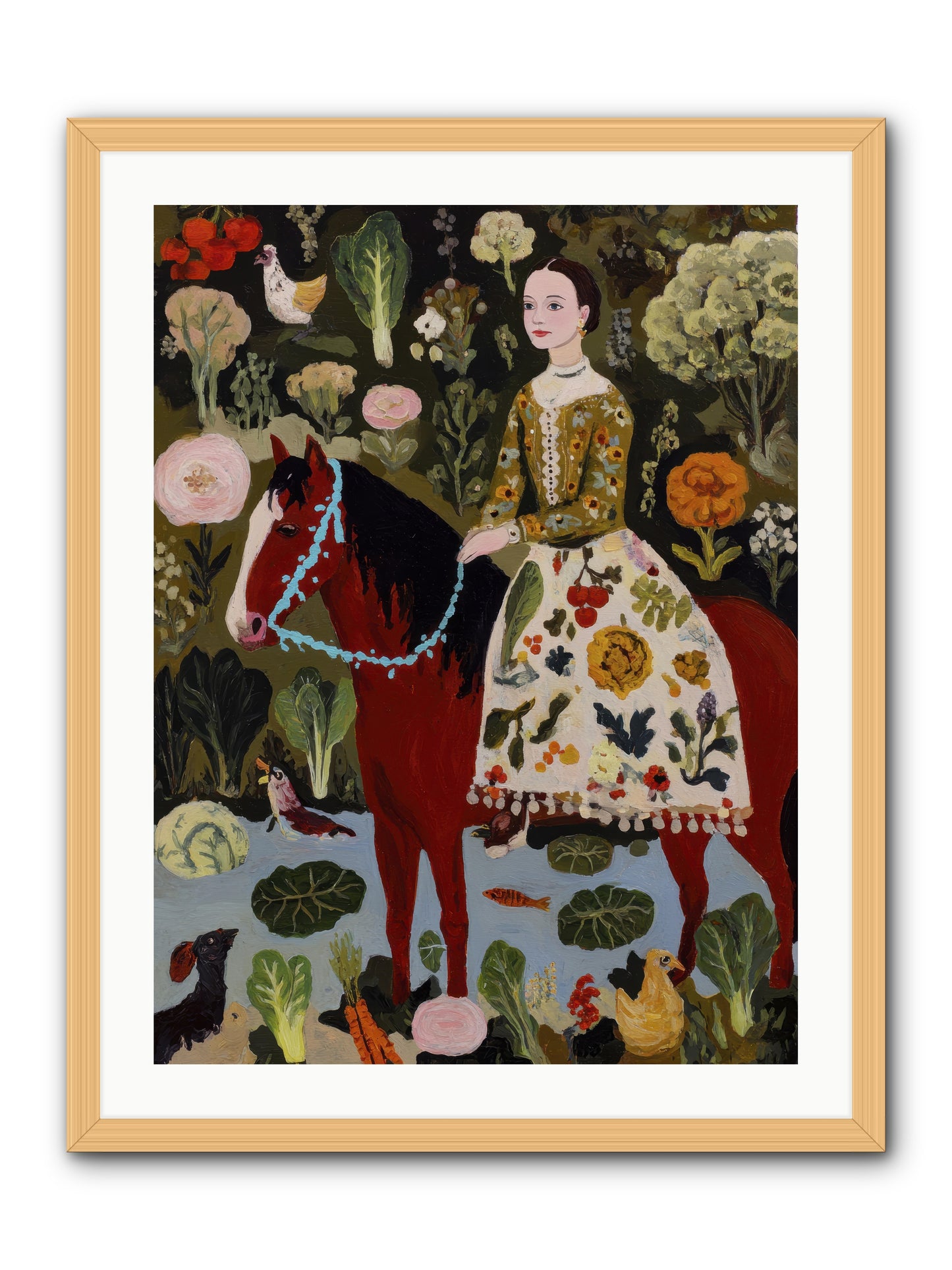 The Duchess Went Barefoot -- Framed Print - Natural 24x32