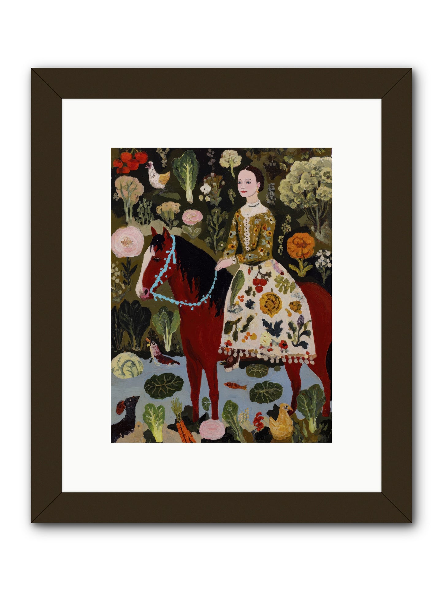 The Duchess Went Barefoot -- Framed Print - Black 9x12