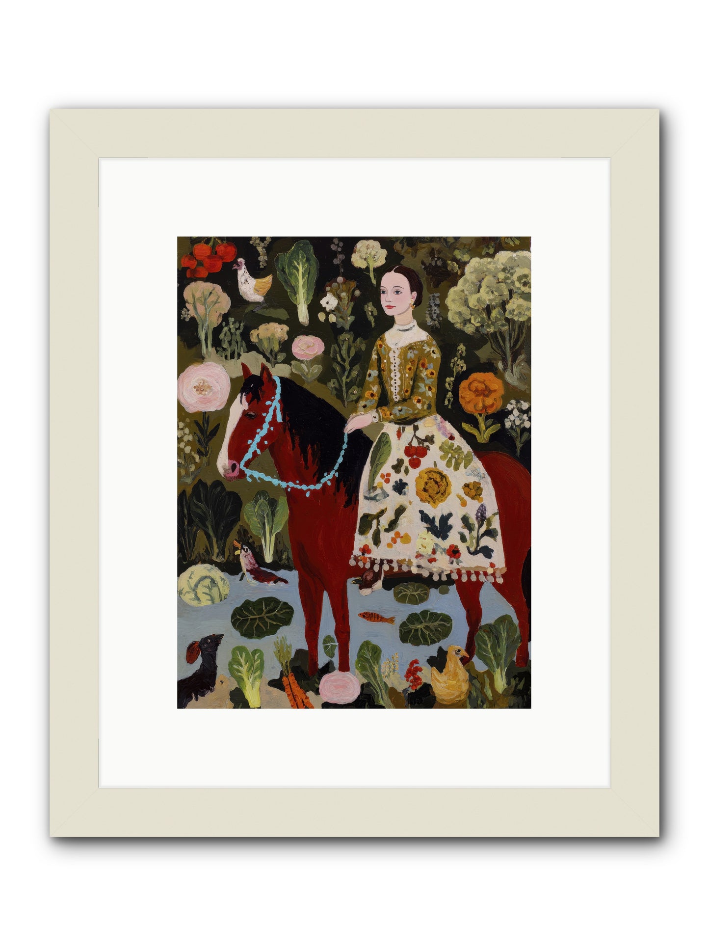 The Duchess Went Barefoot -- Framed Print - White 9x12