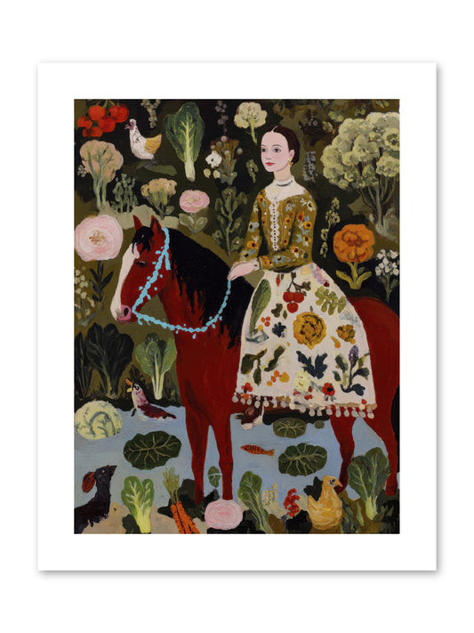 The Duchess Went Barefoot -- Paper Print 9x12