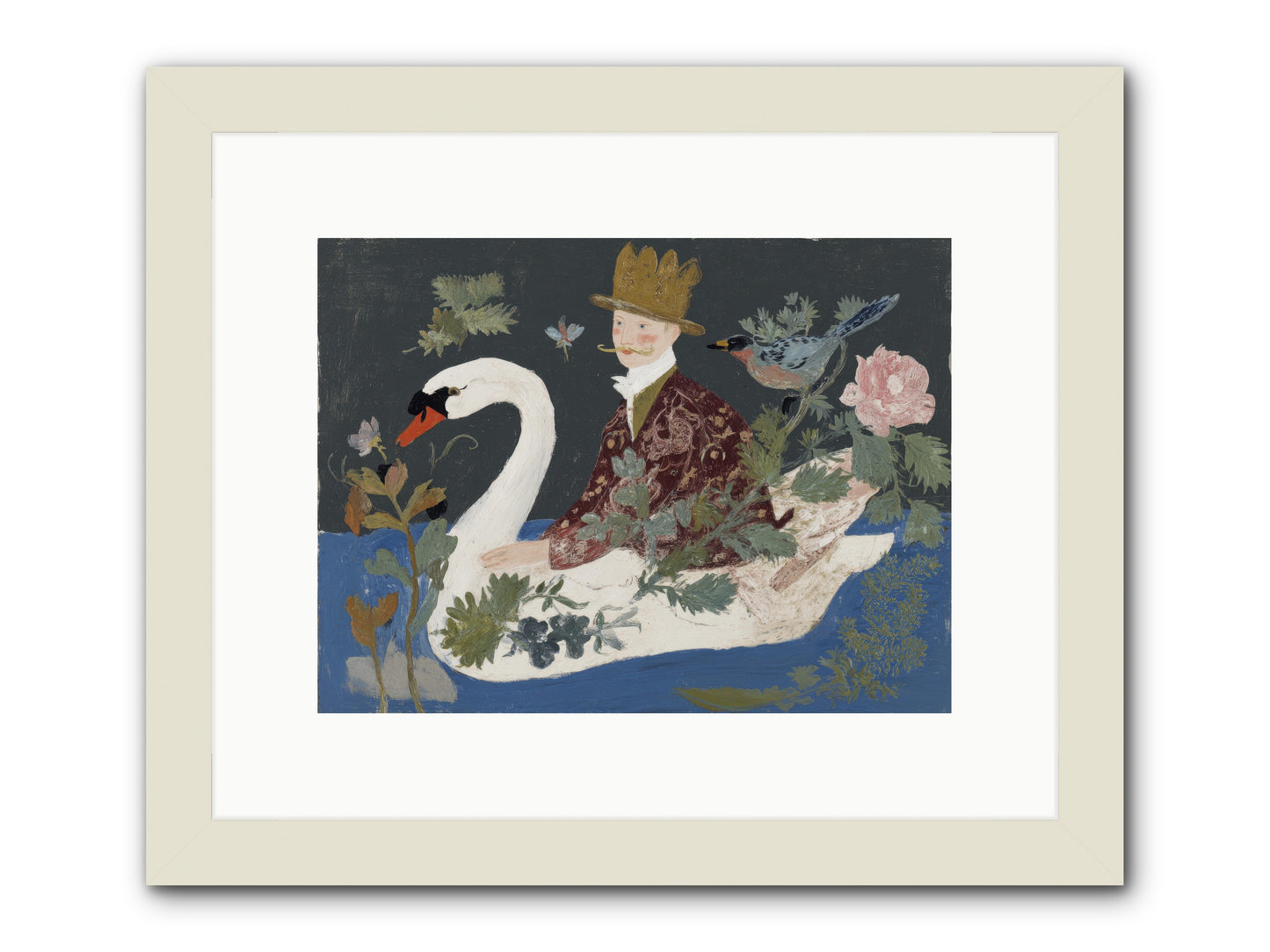 The Duke Who Sailed on Dreams -- Framed Print - White 12x9