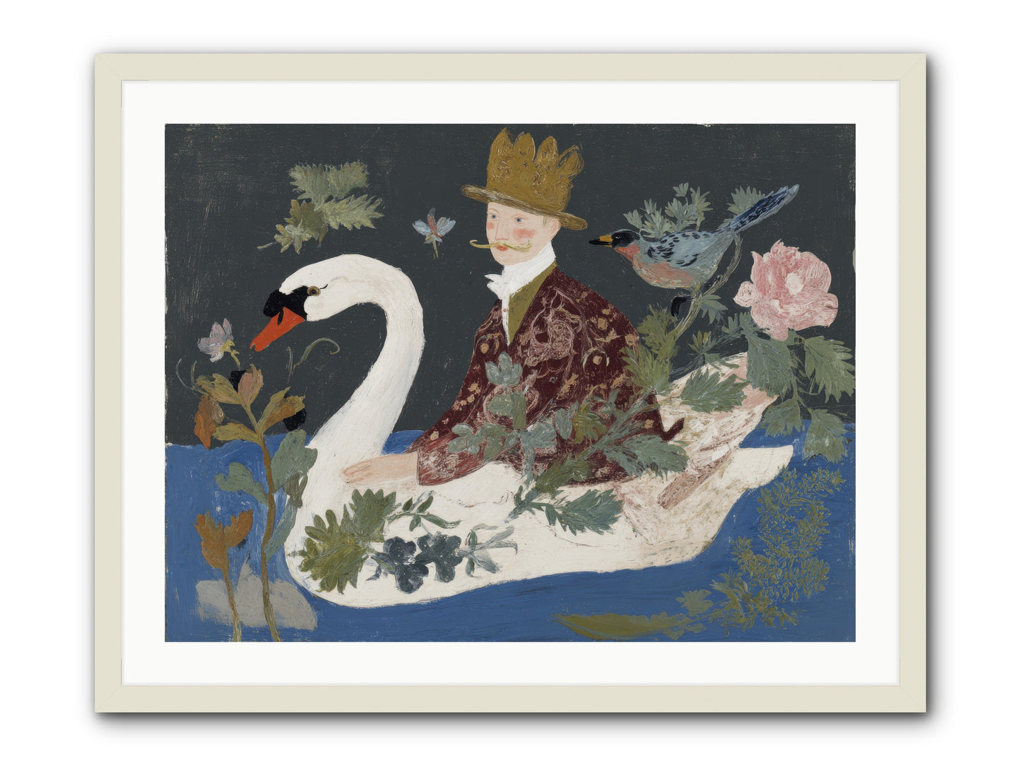 The Duke Who Sailed on Dreams -- Framed Print - White 32x24