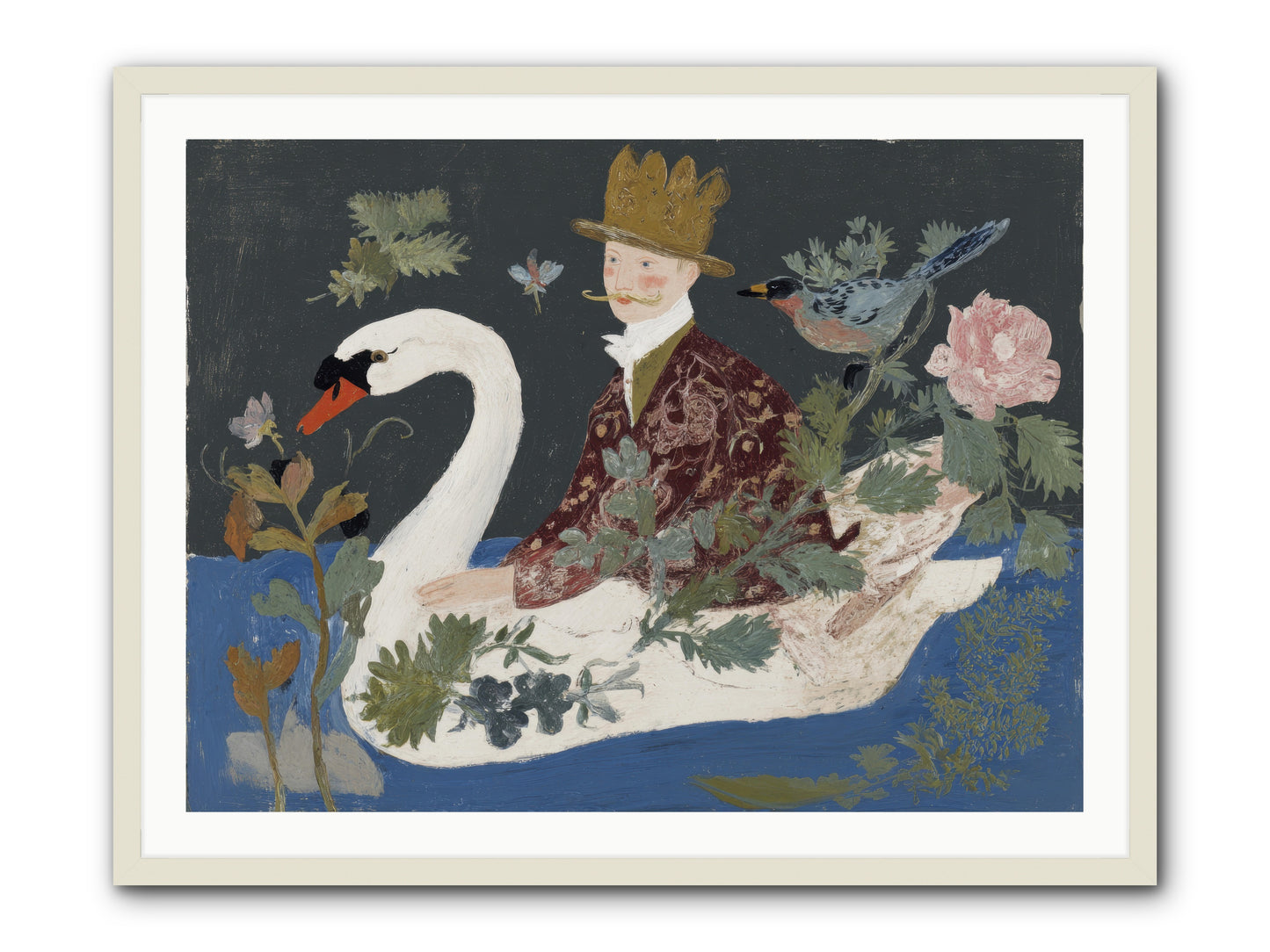 The Duke Who Sailed on Dreams -- Framed Print - White 40x30