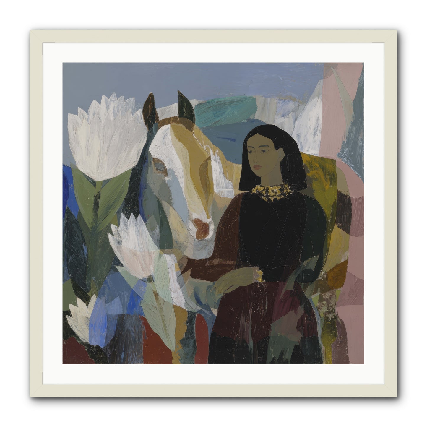 The Dusk We Share -- Framed Print - White 30x30