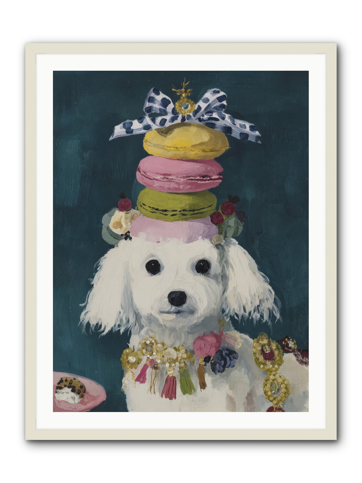 The Earl of Macarons -- Framed Print - White 30x40