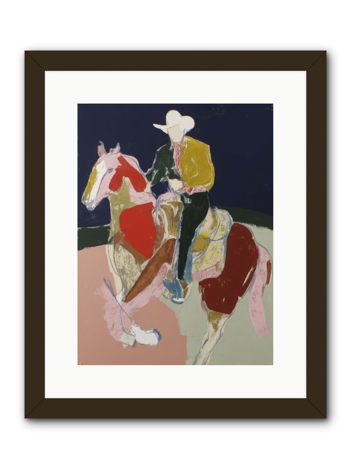 The Echo After Galloping -- Framed Print - Black 12x16