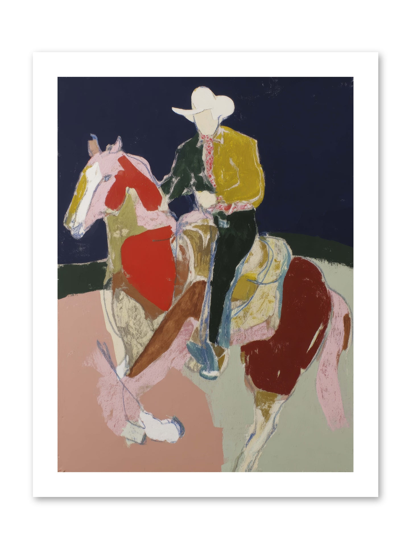 The Echo After Galloping -- Loose Canvas Print 12x16