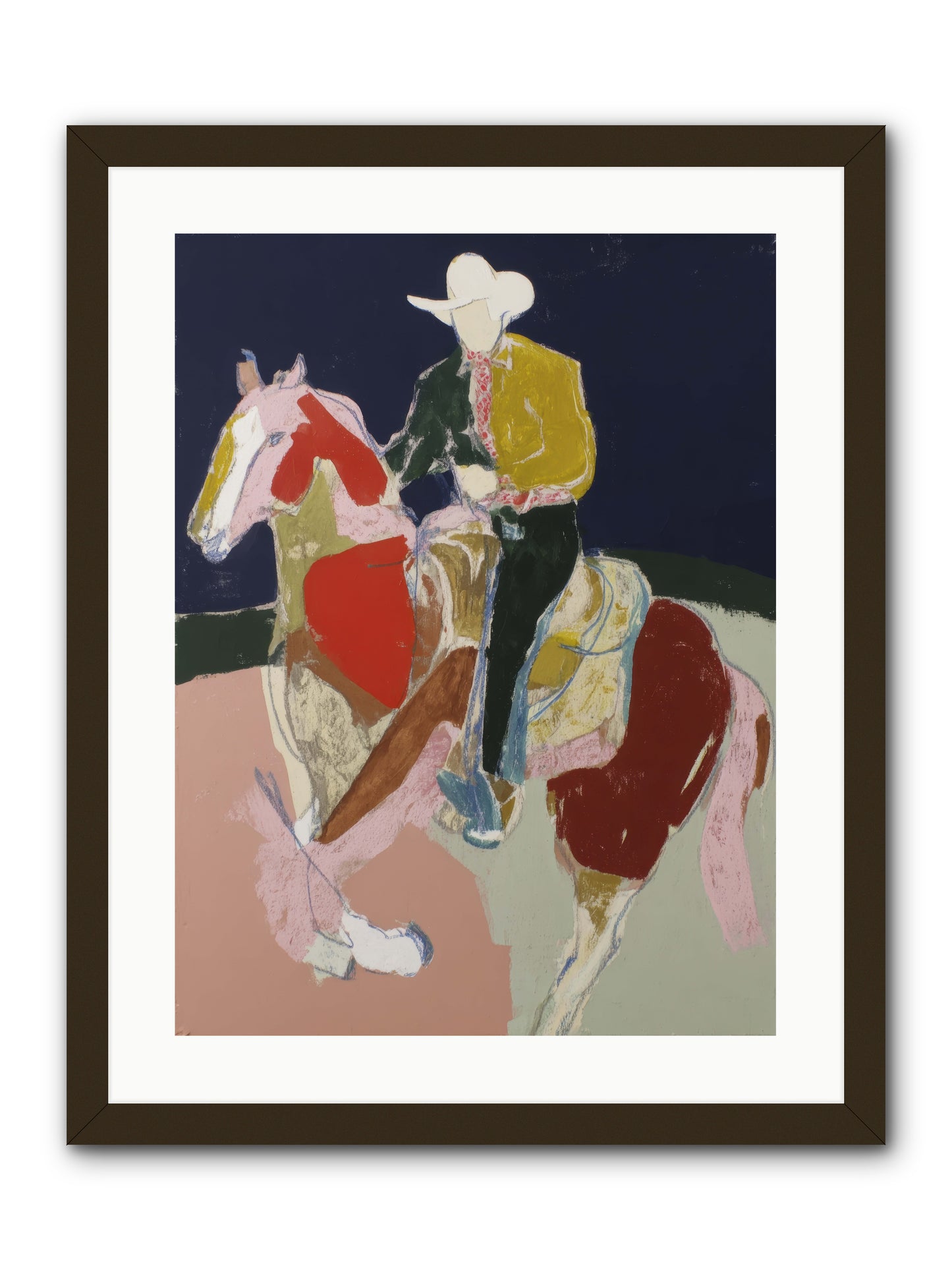The Echo After Galloping -- Framed Print - Black 18x24