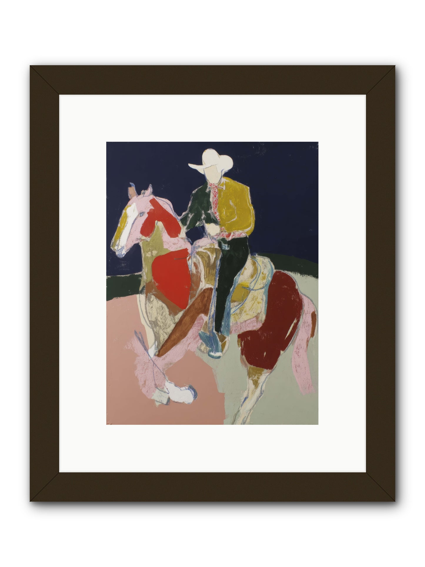 The Echo After Galloping -- Framed Print - Black 9x12