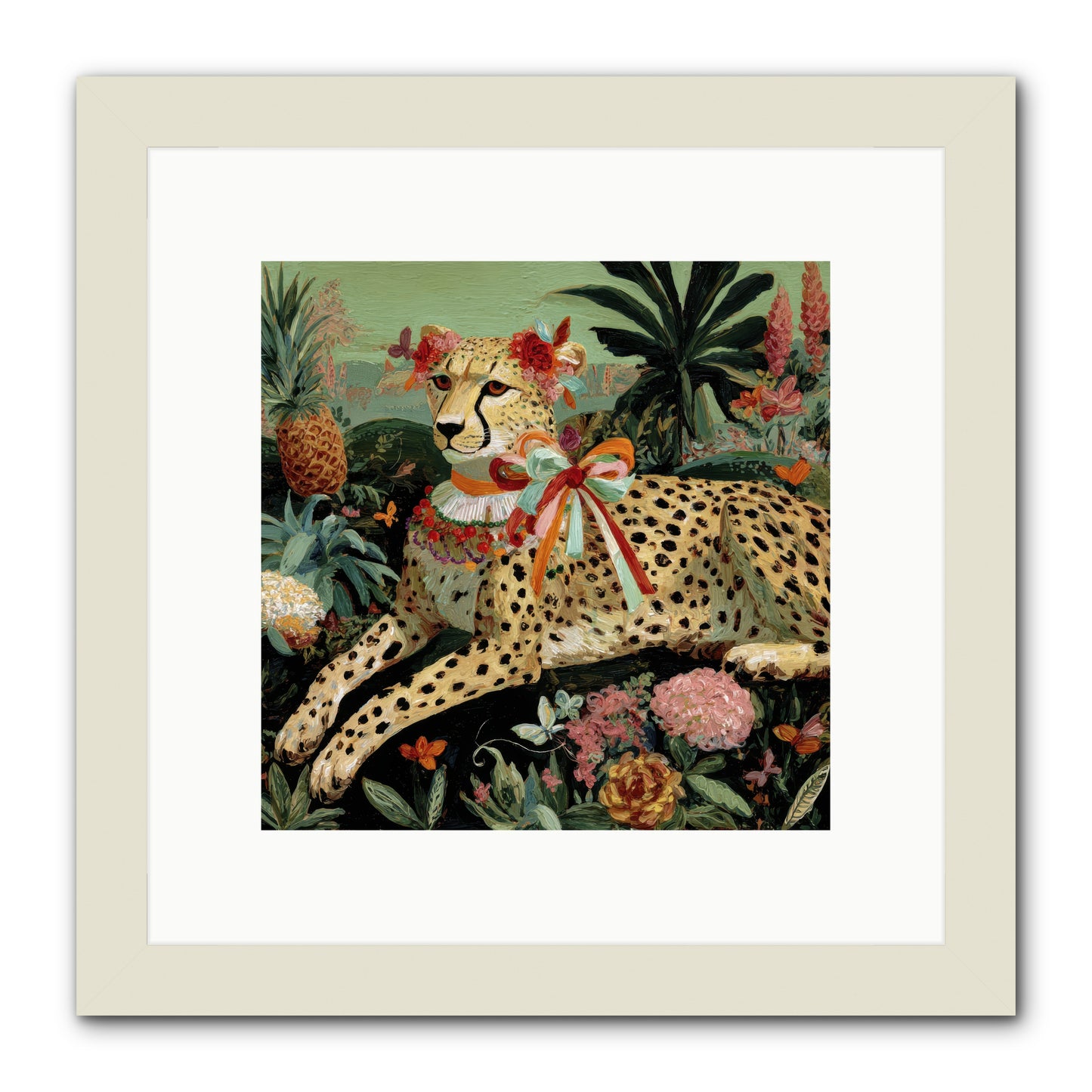 The Echoes of Moonfire -- Framed Print - White 10x10