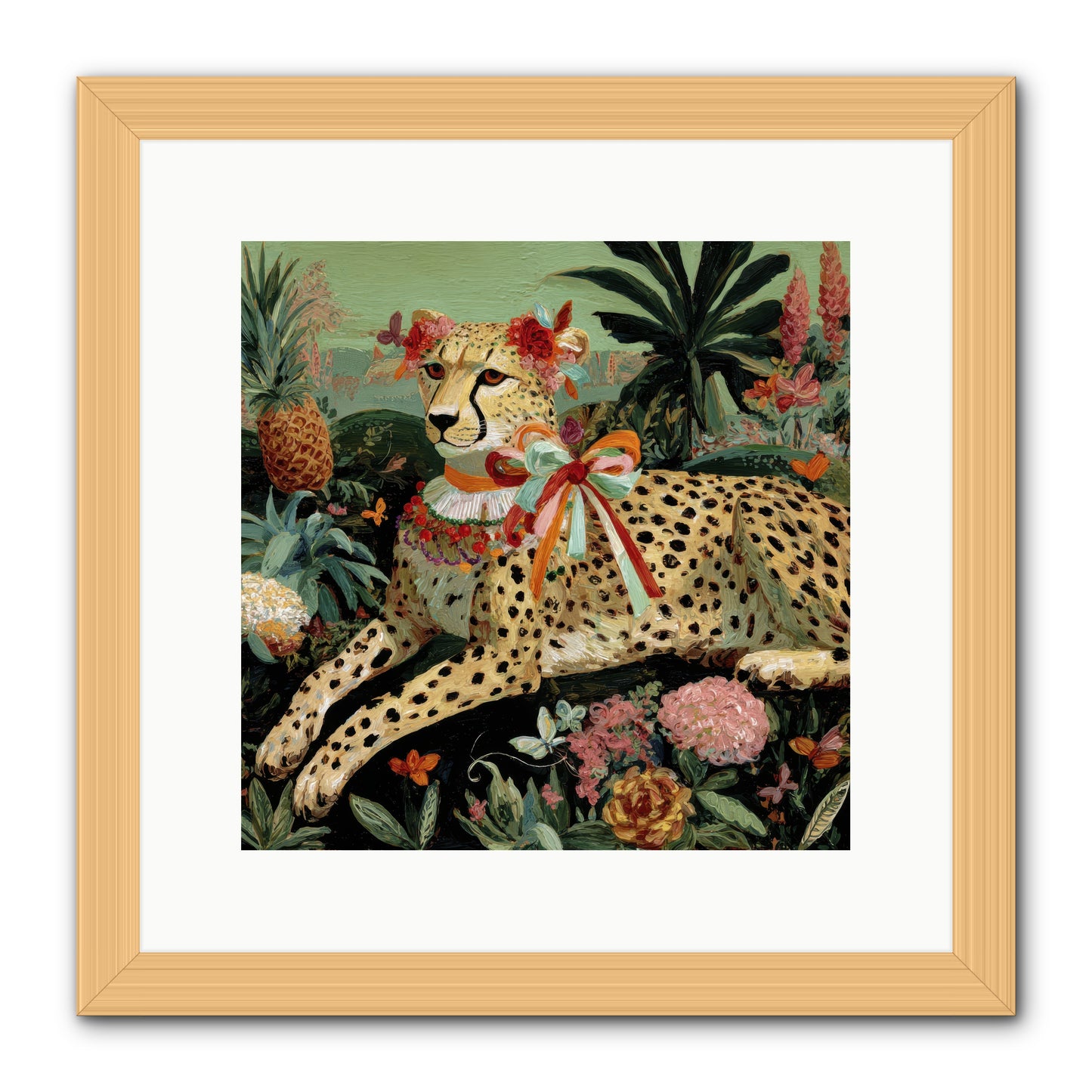 The Echoes of Moonfire -- Framed Print - Natural 12x12
