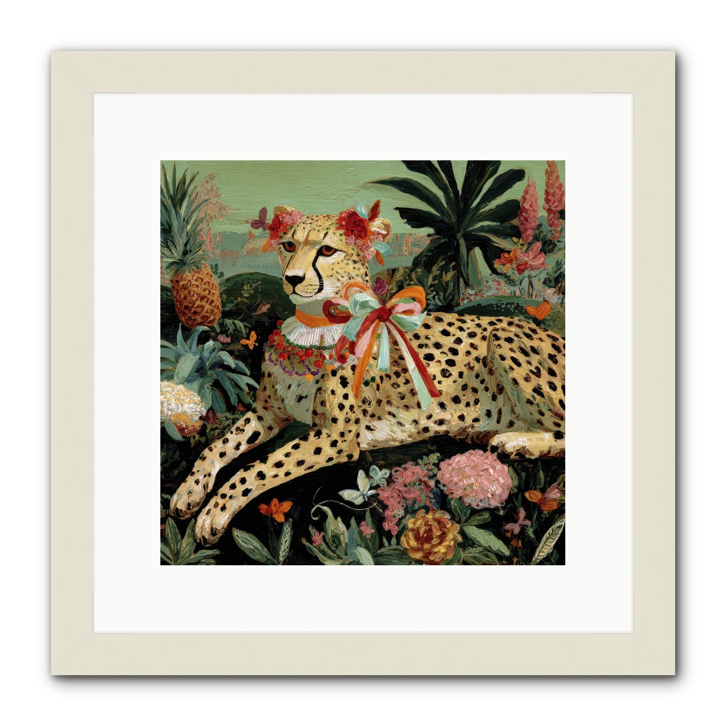 The Echoes of Moonfire -- Framed Print - White 12x12
