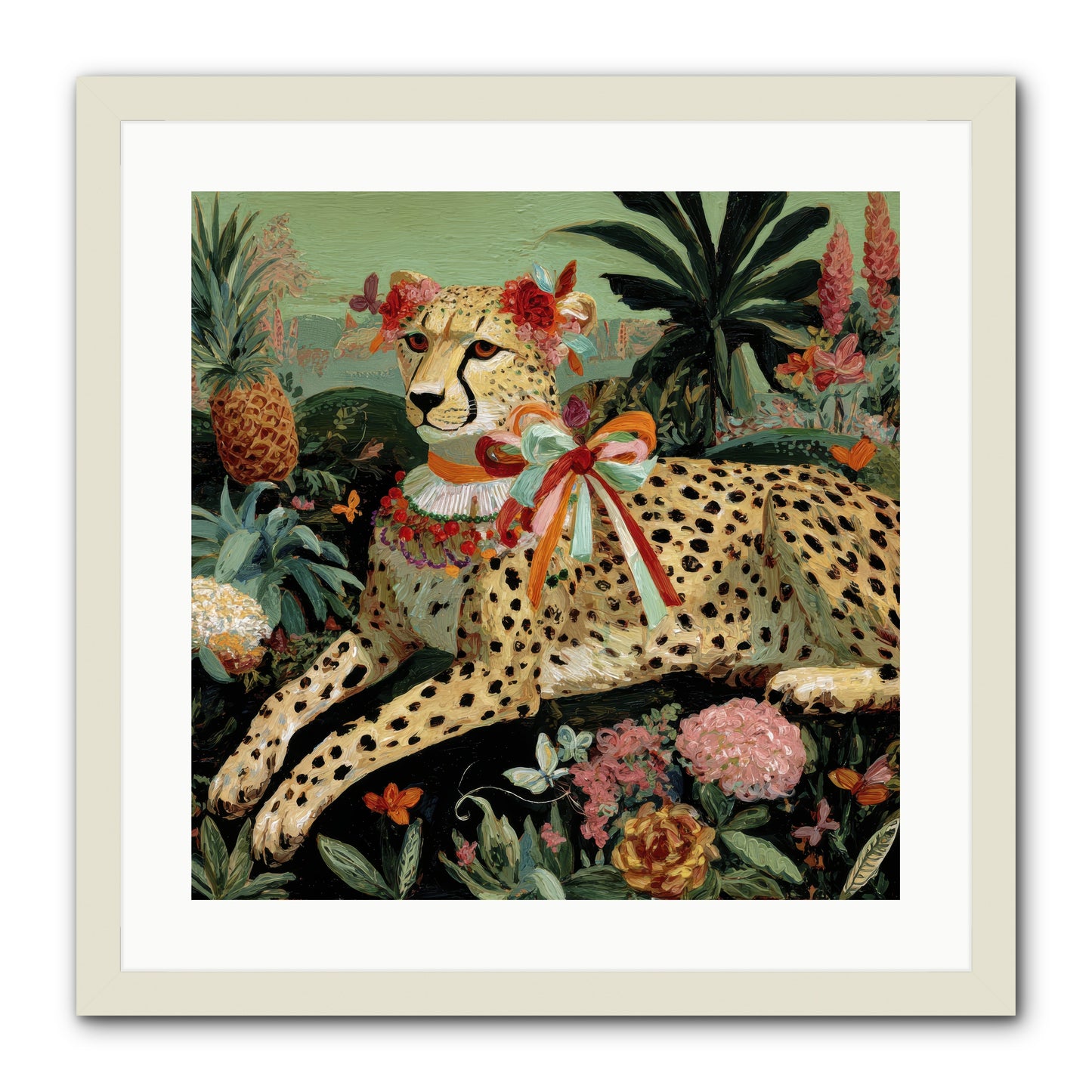 The Echoes of Moonfire -- Framed Print - White 20x20