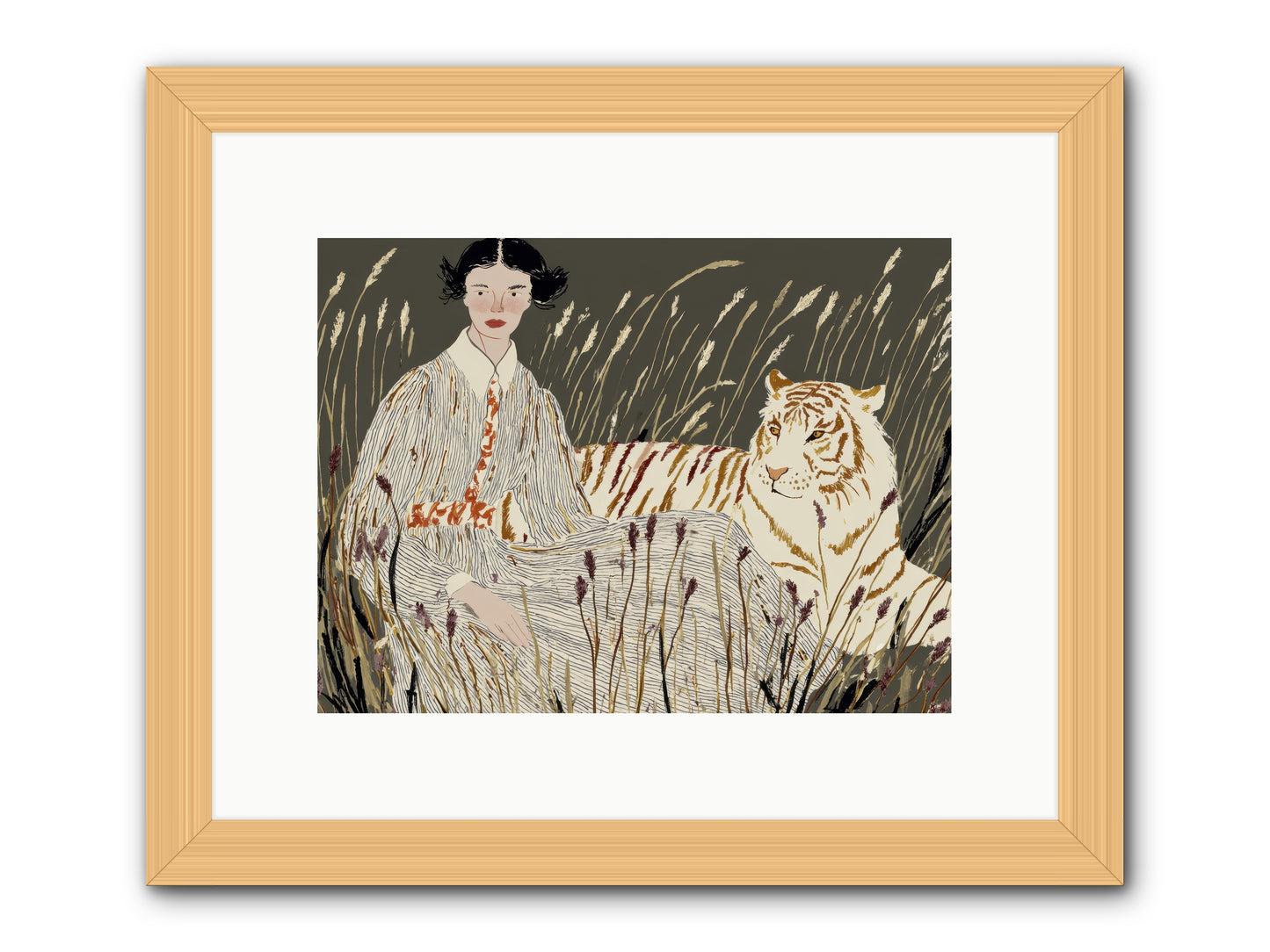 The Edge of Now -- Framed Print - Natural 12x9