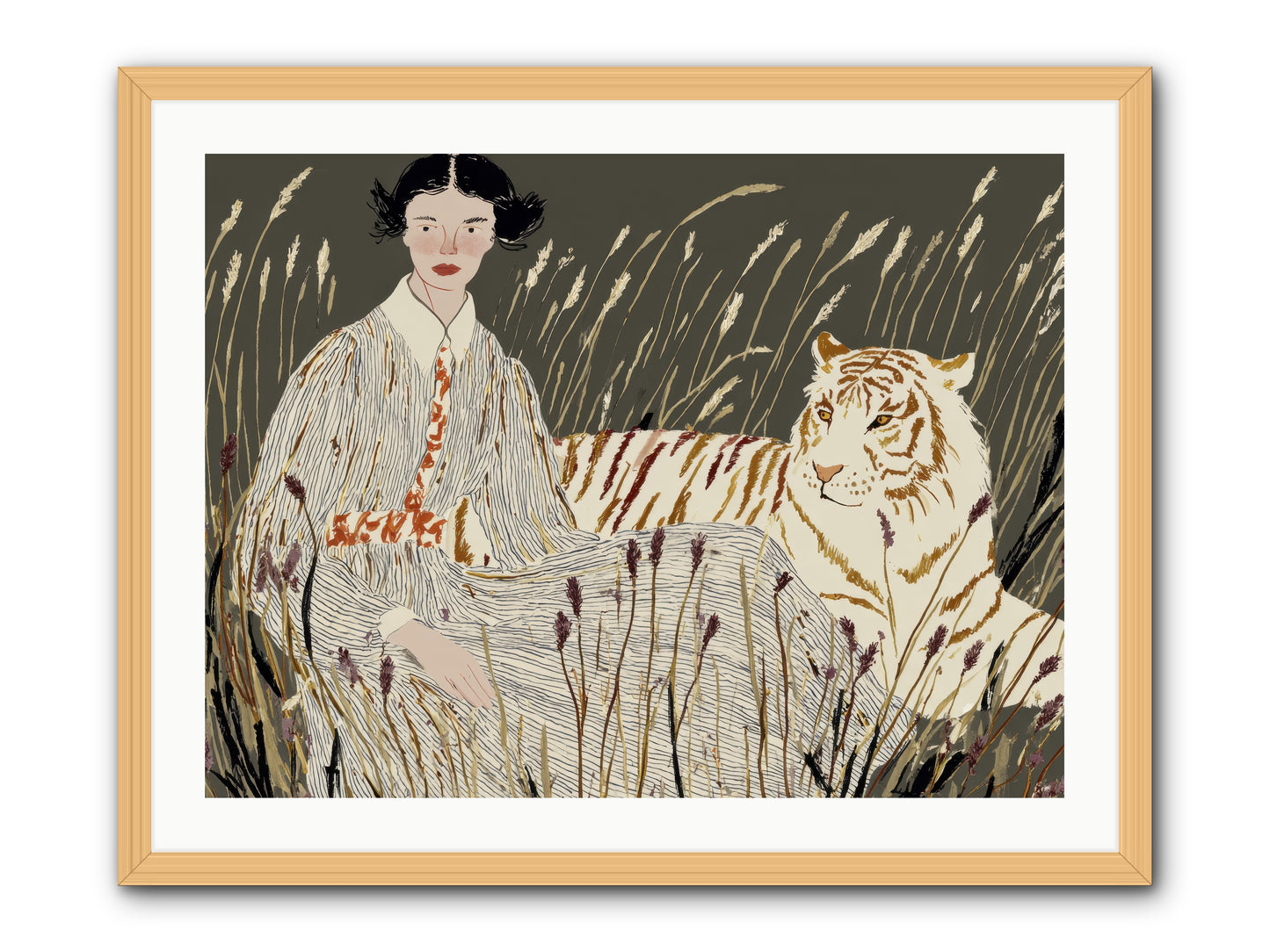 The Edge of Now -- Framed Print - Natural 32x24