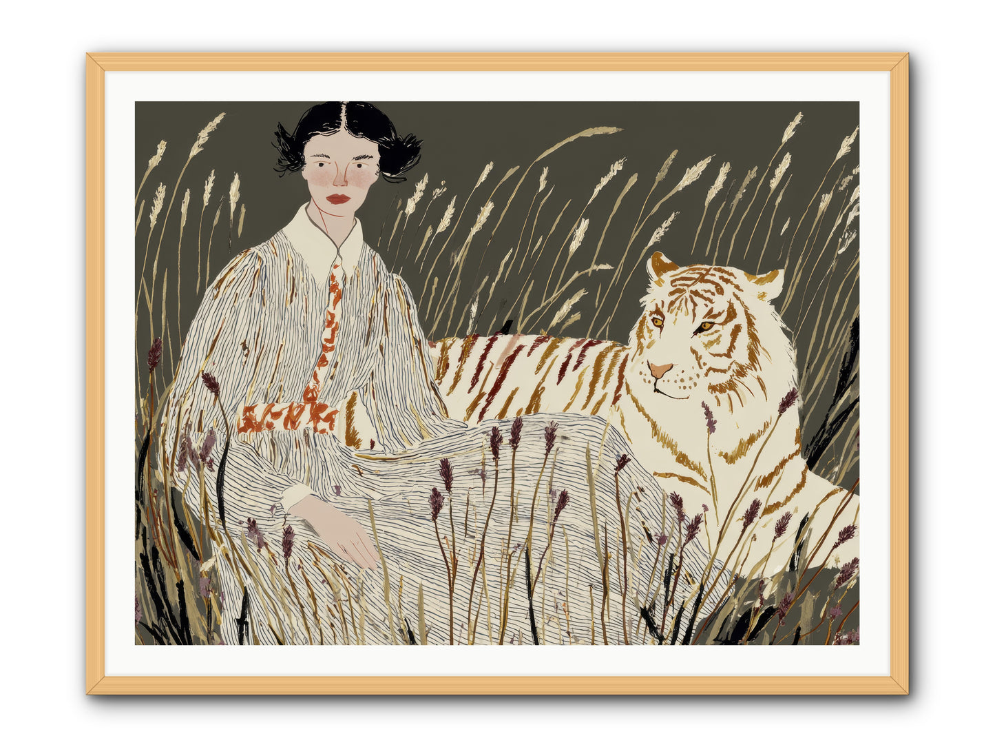 The Edge of Now -- Framed Print - Natural 48x36
